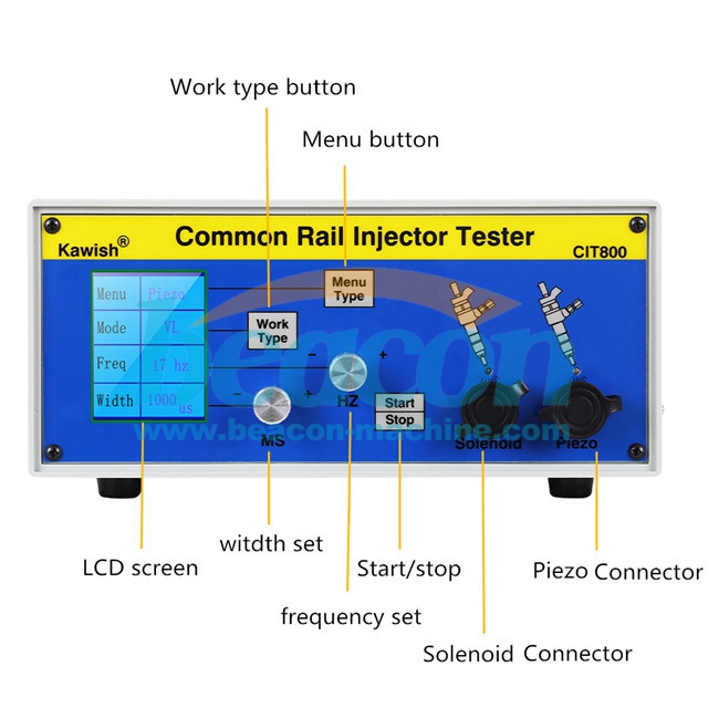 CIT800 multifunction electromagnetic common rail diesel fuel piezo injector tester driver