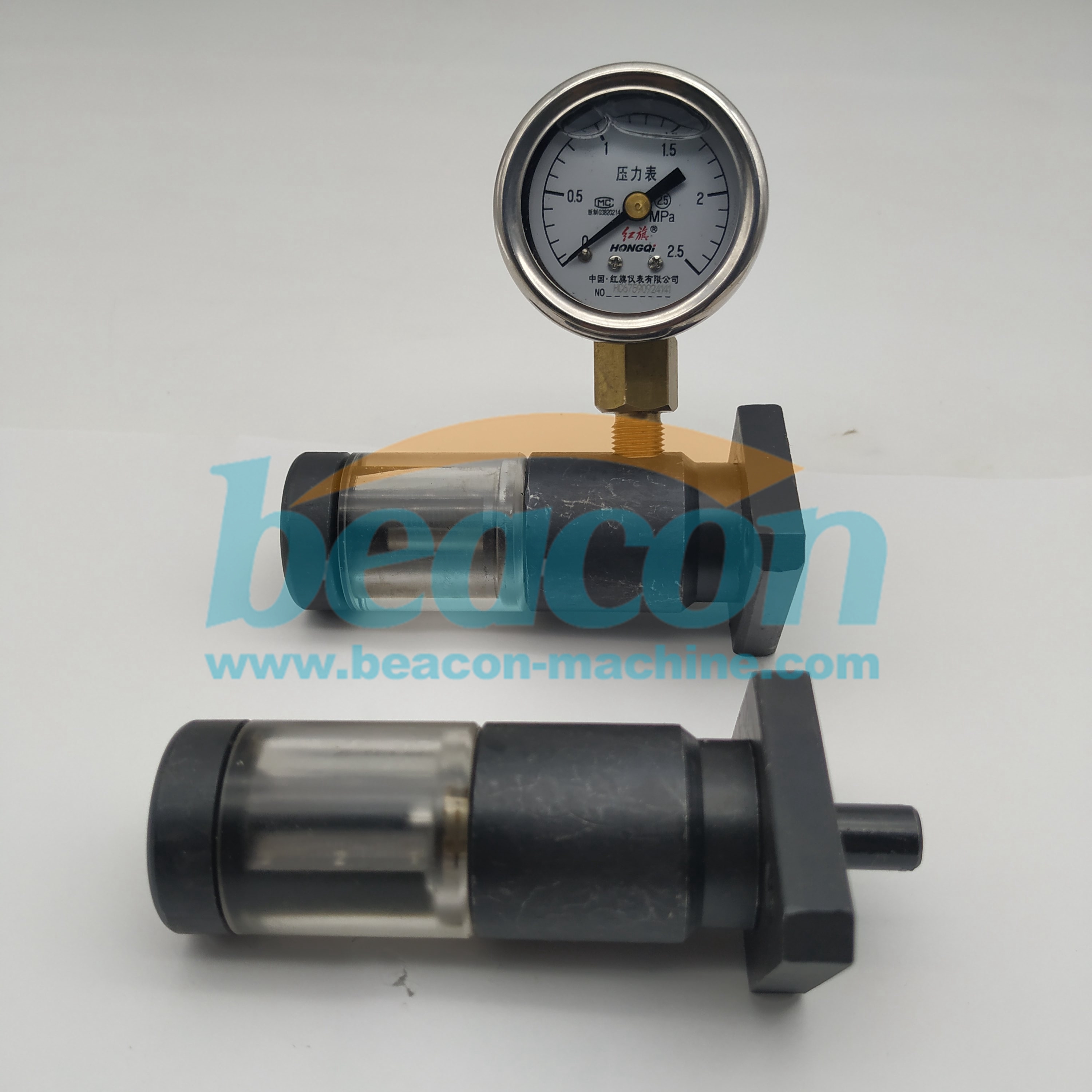 VE plunger travel tester with pressure gauge for diesel pump