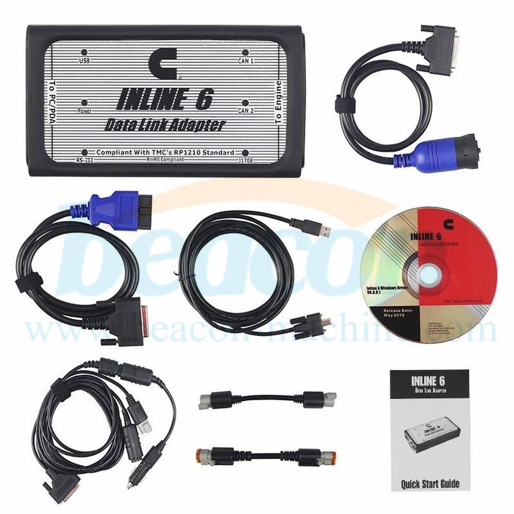  Full 8 cable INLINE 6 Data Link Adapter Insite Heavy Duty Diagnostic Tools Scanner 