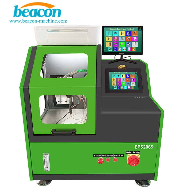 EPS208S Test by Flow Sensor and Measuring Bottle CRDI Common Rail Piezo Injector Coding Test Bench