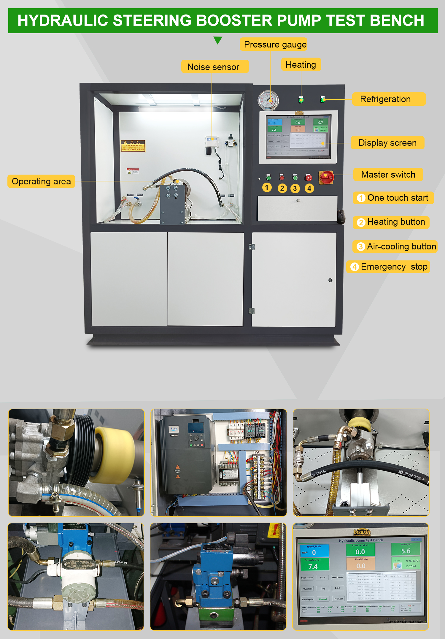 Auto repair BP-A2 Hydraulic pumping testing machine steering gear power pump test bench