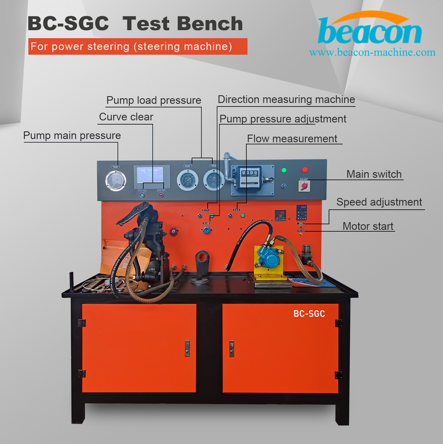Beacon BC-SGC Hydraulic Pump Test Bench Hydraulic Press Machine For Steering Gear And Booster Pump