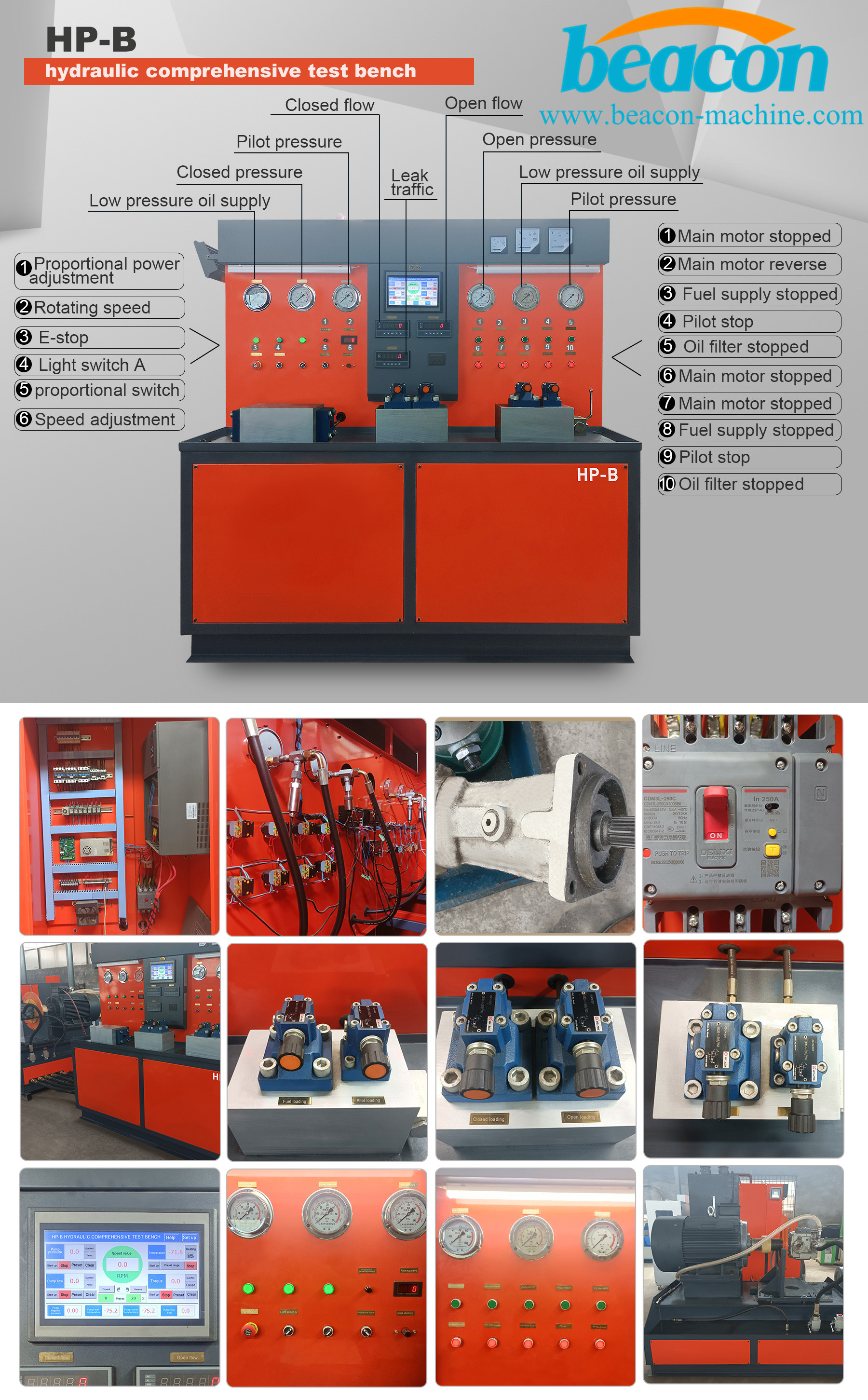 HPB Hydraulic pump hydraulic motor test bench Hydraulic pump test