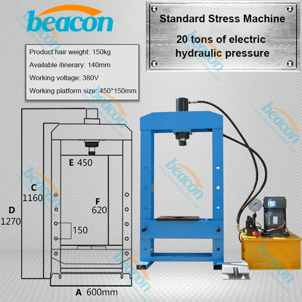 Manufacturer hydraulic test bench compression testing equipment Hydraulic Power pressure testing machine BT-20