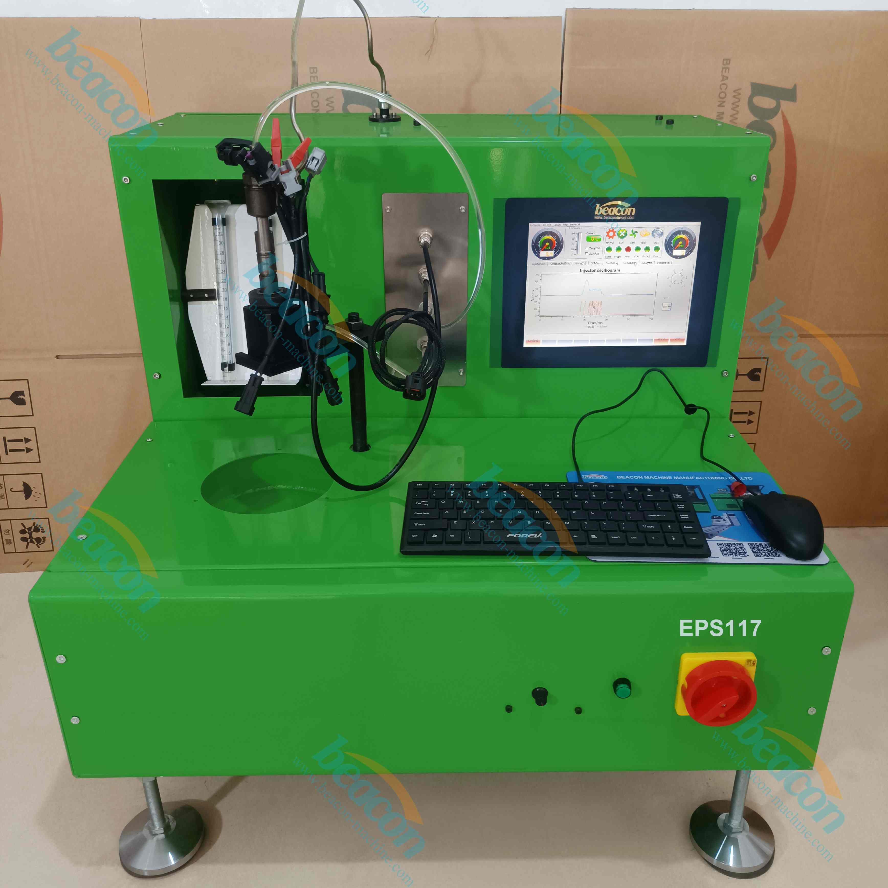 Beacon machine EPS117 diesel common rail injector test bench with