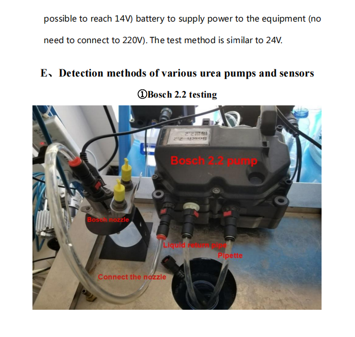 SCR802 scr nox sensor urea pump test bench urea pump tester