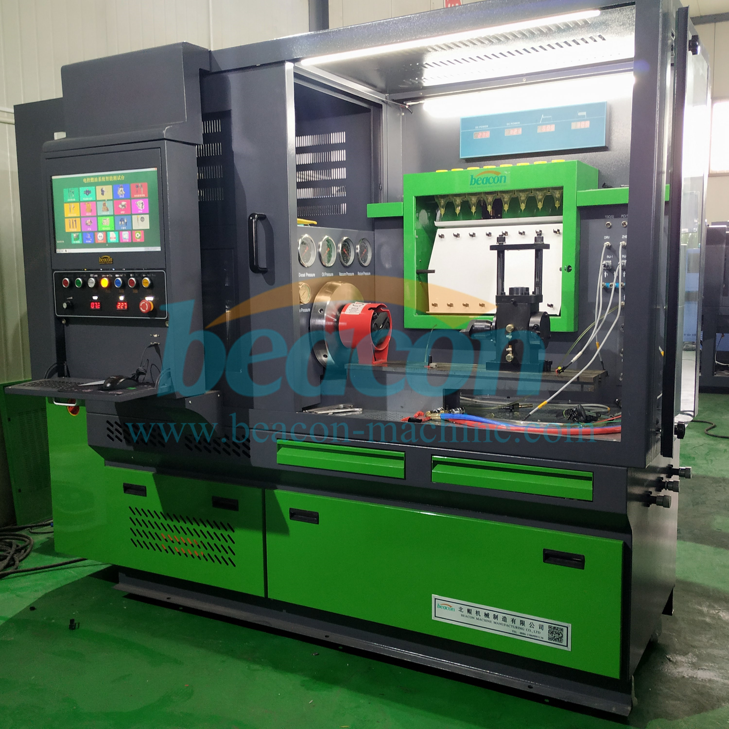 Beacon CRS825L Diesel Common Rail Injector Pump Test Bench With Eui Eup Heui Bip Coding Function CRS825