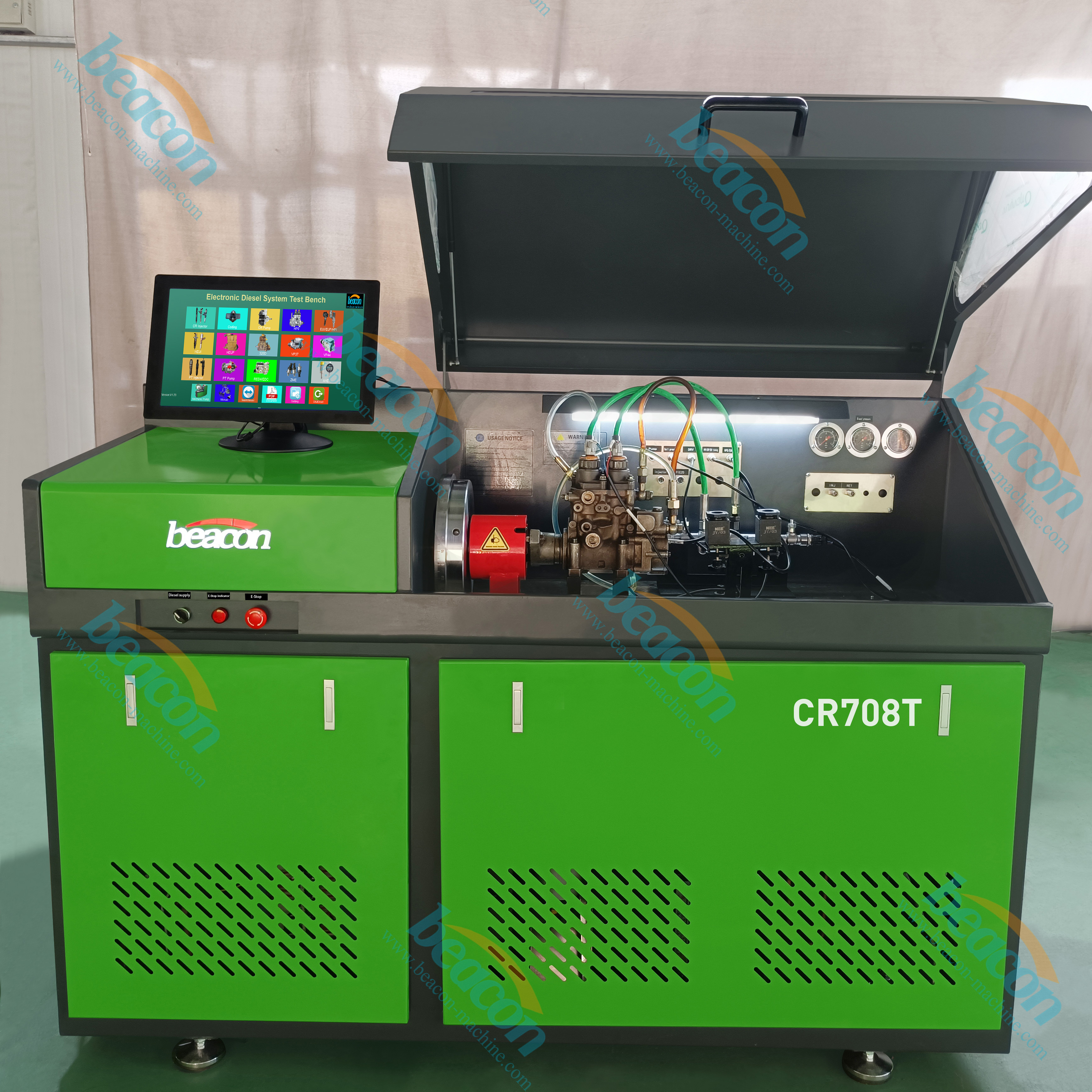 BC-CR708T beacon machine cr injector pump repair common rail test bench test bench for pump and injector with touch screen