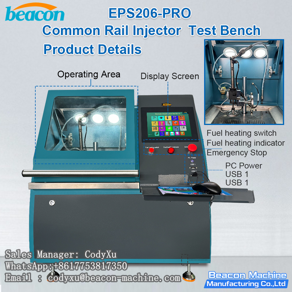 Auto Repair EPS206-PRO Common Rail Diesel Fuel Injector Test Bench