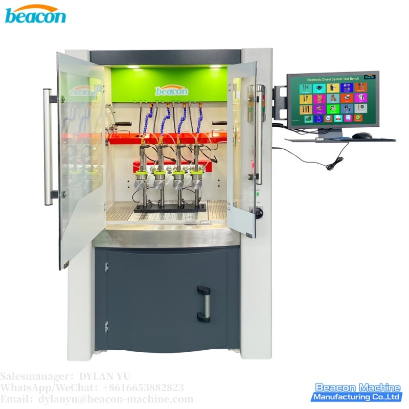 BC800-PRO Common Rail Injector Test Bench with Flow Sensors for Simultaneous Testing of Four Diesel Injectors