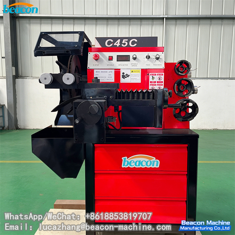 Beaocn C45C Brake Disk Lathe Dual-Sided Turning Machine for Small/Medium Vehicles Brake Disc & Drum