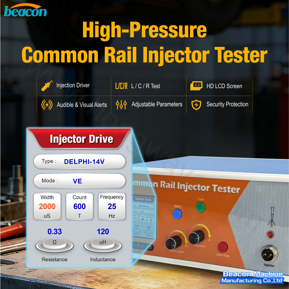 CR-C V3 Common Rail Solenoid Piezo Injector Tester with Resistance Inductance Capacitance Test