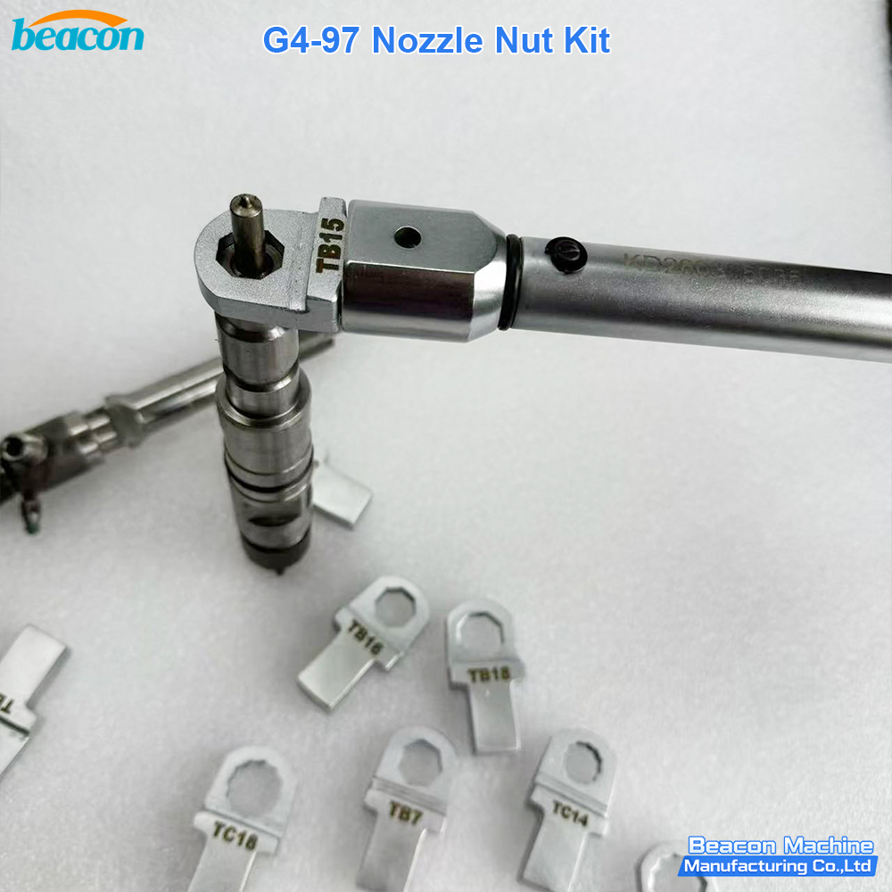 G4-97 Nozzle Nut Socket Wrench Kit with Torque Wrench Common Rail Diesel Fuel Injector Disassembly Repair Tool Set for Bosch Denso Delphi