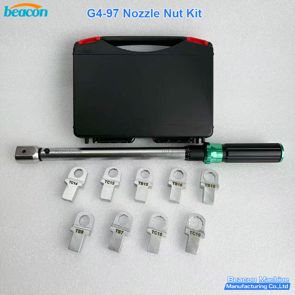 G4-97 Nozzle Nut Socket Wrench Kit with Torque Wrench Common Rail Diesel Fuel Injector Disassembly Repair Tool Set for Bosch Denso Delphi