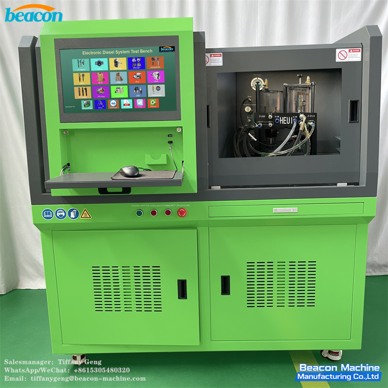 CR318-PRO Common Rail Test Bench Dual Motor Support Piezo Injector HEUI Injector With C7 C9 3126B Fixture Movable Touch Screen